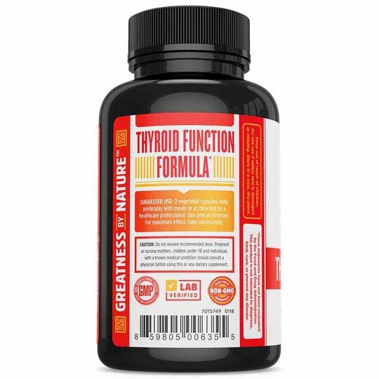 Thyroid Support with Iodine, 60 Veg Capsules, ZHO
