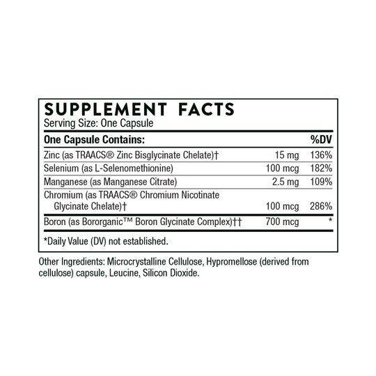 Trace Minerals, 90 Veg Capsules, THR