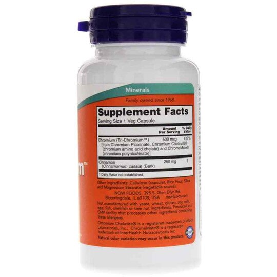 Tri-Chromium 500 Mcg, 90 Veg Capsules, NOW