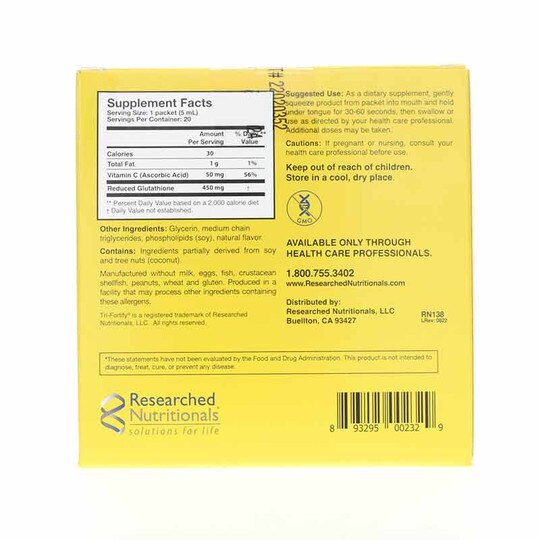 Tri-Fortify Liposomal Glutathione, 20 Packets, RSN