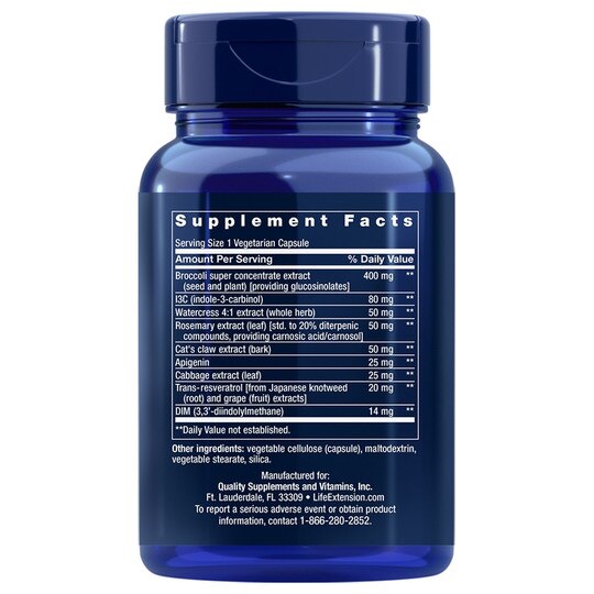 Triple Action Cruciferous Vegetable Extract with Resveratrol, 60 Veg Capsules, LFE