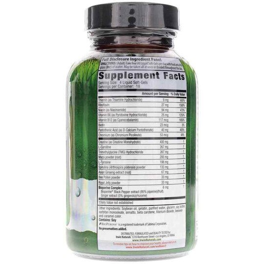 Triple-Boost Caffeine-Free Energy, 75 Liquid Softgels, IRN