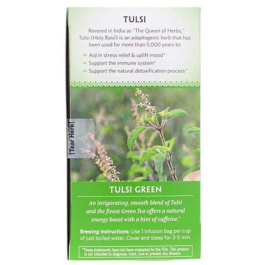 Tulsi Green Organic Tea, 18 Bags, OGI