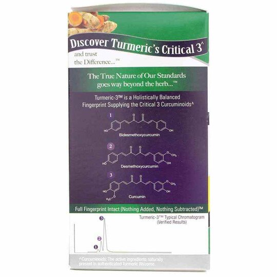Turmeric 3, 90 Veg Capsules, NAN