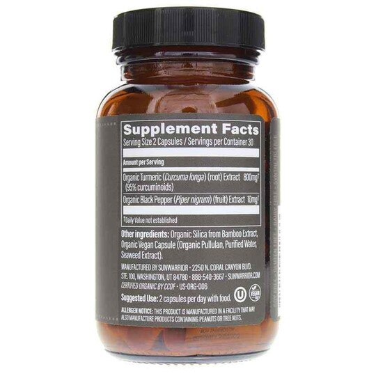 Turmeric Curcumin Organic, 60 Vegan Capsules, SUW