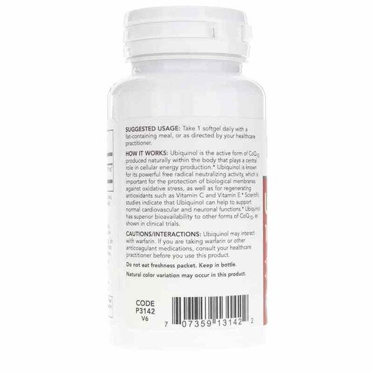 Ubiquinol 100 Mg, 60 Softgels, PFLB