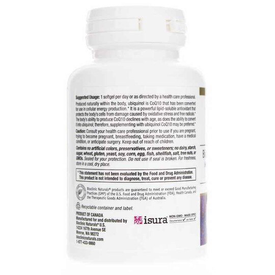 Ubiquinol CoQ10 200 Mg, 60 Softgels, BCN