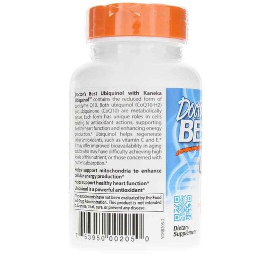 Ubiquinol with Kaneka 100 Mg, 60 Softgels, DRB