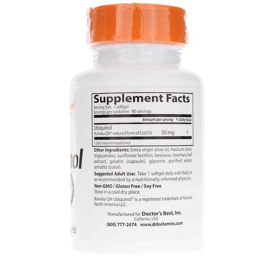 Ubiquinol with Kaneka 50 Mg, 90 Softgels, DRB