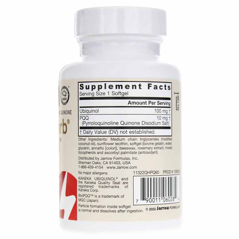Ubiquinol QH Absorb + PQQ, Jarrow Formulas