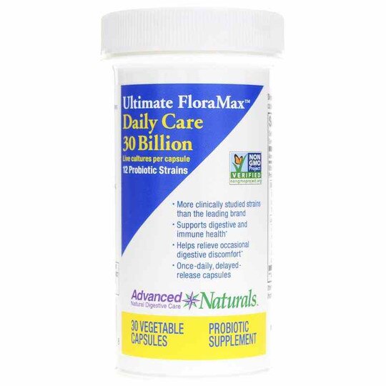 Ultimate FloraMax Daily Care 30 Billion, 30 Veg Capsules, ADVN