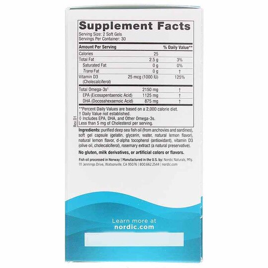 Ultimate Omega-D3 2X, 60 Softgels, NRN