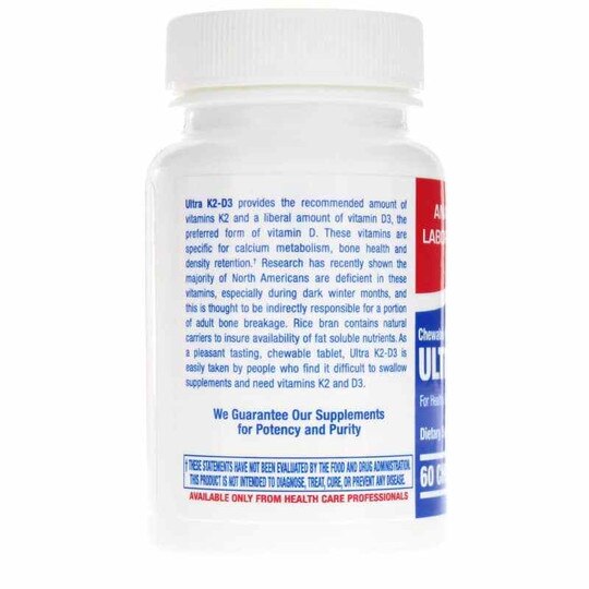 Ultra K2-D3, 60 Chewable Tablets, ANL