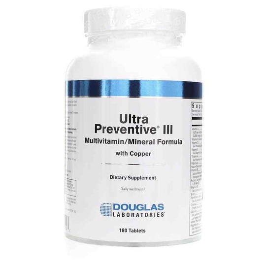Ultra Preventive III Multivitamin Tablets with Copper, Douglas Laboratories