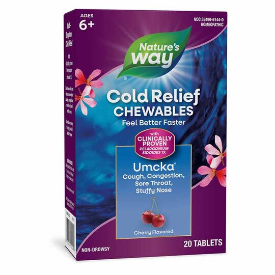 Umcka ColdCare Chewable Cherry Flavor, 20 Chewables, NWA