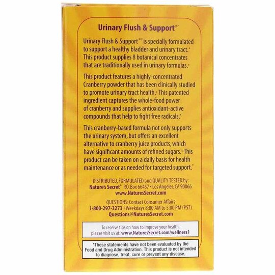 Urinary Flush & Support Capsules, 60 Capsules, NSE