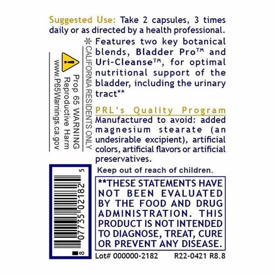 UriVen Bladder Support, 60 Veg Capsules, PRL
