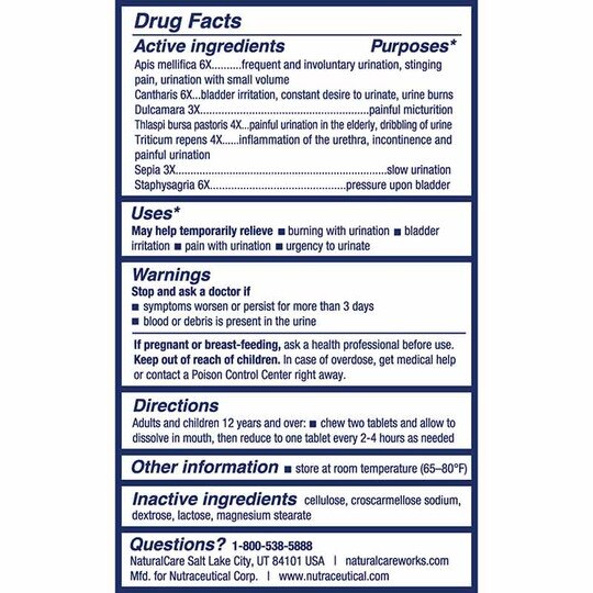 UTI Care Tablets, 60 Tablets, NC