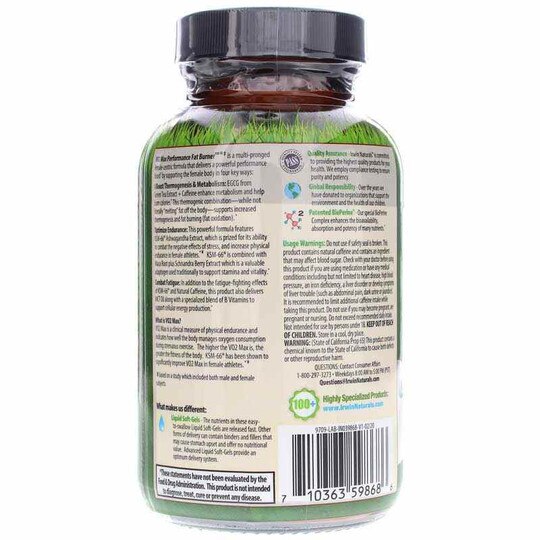 V02 Max Performance Fat Burner, 60 Liquid Softgels, IRN