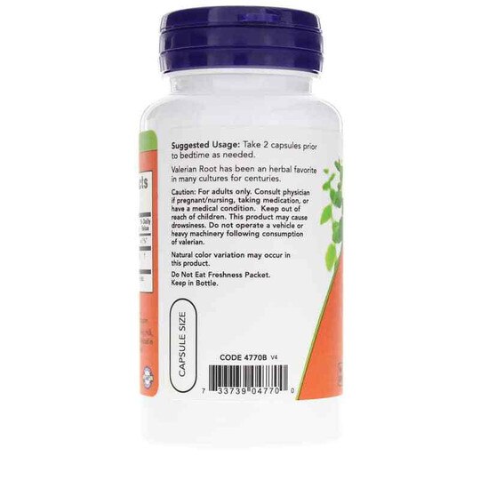 Valerian Root 500 Mg, 100 Veg Capsules, NOW