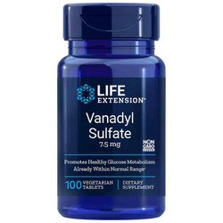 Vanadyl Sulfate, 7.5 mg, 100 vegetarian tablets