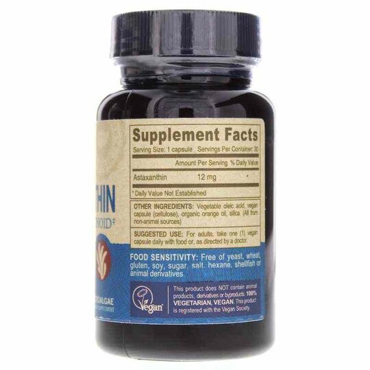 Vegan Astaxanthin 12 Mg, 30 Vegan Capsules, DN