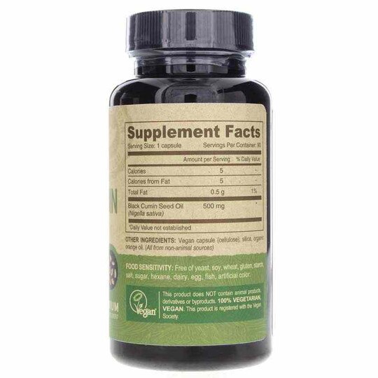 Vegan Black Cumin Seed Oil, 90 Vegan Capsules, DN