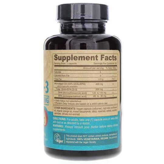 Vegan Omega-3 DHA-EPA, 90 Vegan Capsules, DN