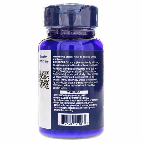 Vegan Vitamin D3 125 Mcg, 60 Vegan Capsules, LFE