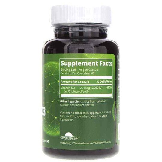 Vegan Vitamin D3 5,000 IU, 60 Vegan Capsules, MRM