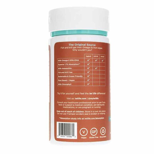 Vegikrill Plant Based Omega-3, 30 Vegan Softgels, IWI