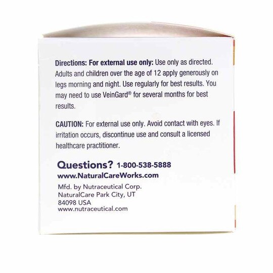 VeinGard Cream, 2 Oz, NC