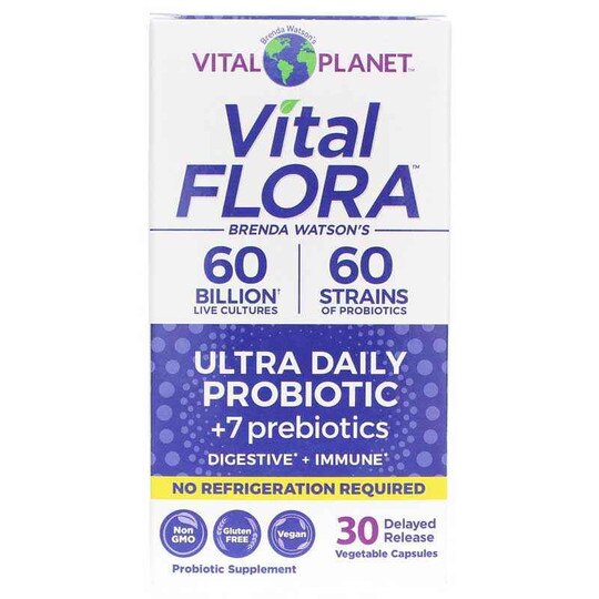 Vital Flora Ultra Daily Probiotic + Prebiotics Shelf Stable, VTP