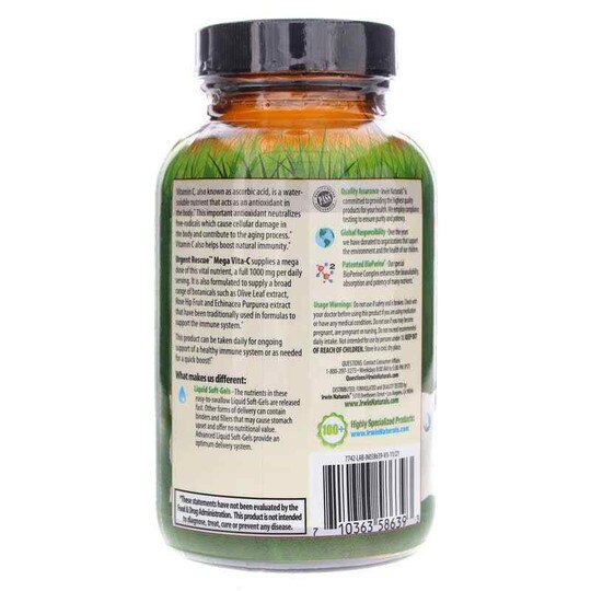 Vita-C Plus Urgent Rescue, 60 Liquid Softgels, IRN