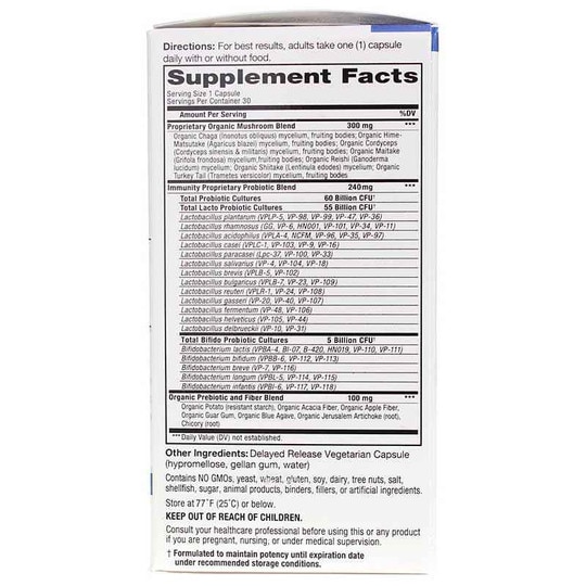 Vital Flora Immune Biome Probiotic 60 Billion CFU Shelf Stable, 30 Veg Capsules, VTP