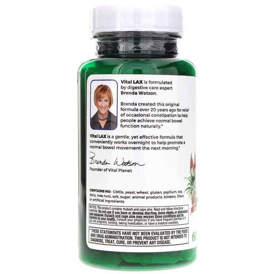Vital LAX Natural Laxative, 60 Veg Capsules, VTP