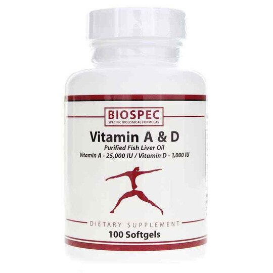Vitamin A & D, 100 Softgels, BSP
