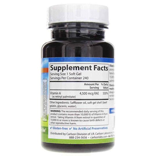 Vitamin A Palmitate 15,000 IU, 240 Softgels, CL