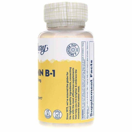 Vitamin B-1 100 Mg, 100 Veg Capsules, SLR