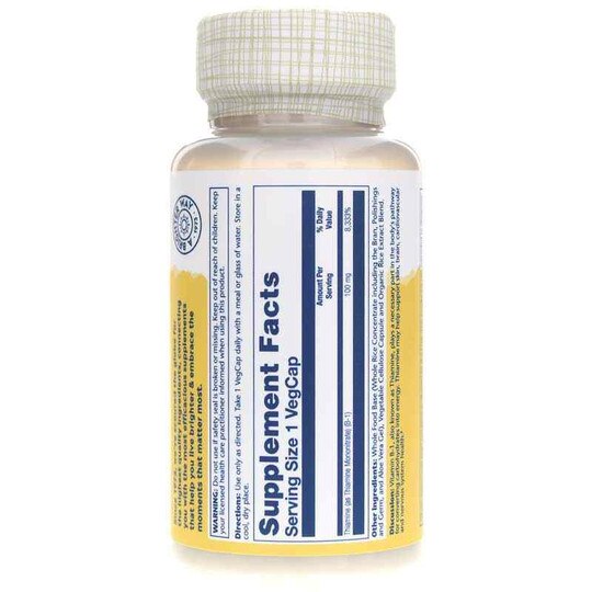 Vitamin B-1 100 Mg, 100 Veg Capsules, SLR