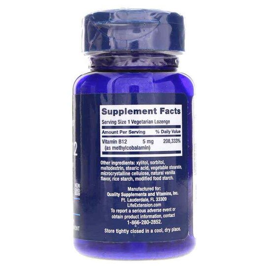 Vitamin B12 Methylcobalamin 5 Mg, 60 Lozenges, LFE