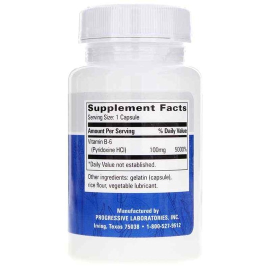 Vitamin B6 100 Mg, Progressive Labs