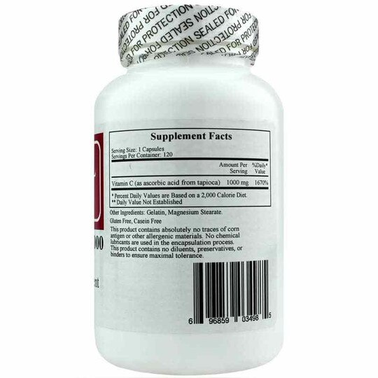 Vitamin C-1000 Non-Corn Source, 120 Capsules, ECF