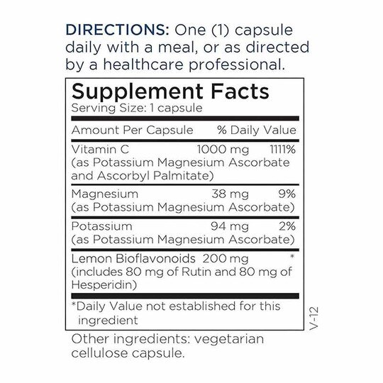 Vitamin C Buffered with Bioflavonoids 1,000 Mg, 90 Caps, MTM