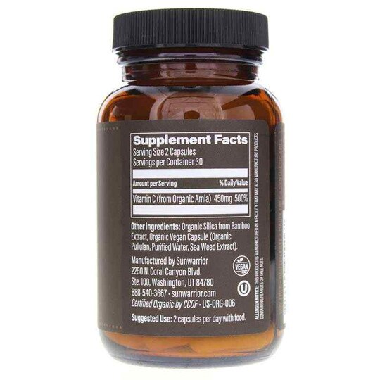 Vitamin C Organic, 60 Vegan Capsules, SUW
