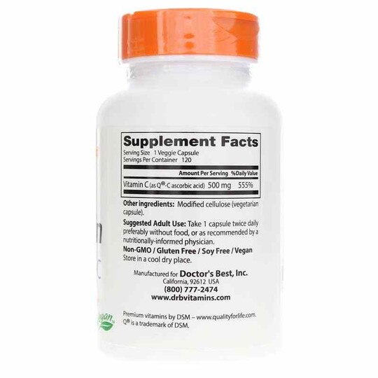 Vitamin C with Q-C 500 Mg, 120 Veg Capsules, DRB