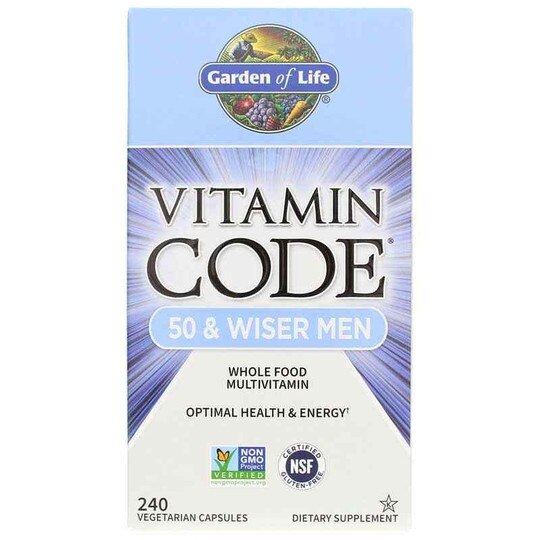 Vitamin Code 50 & Wiser Men Multivitamin, GOL