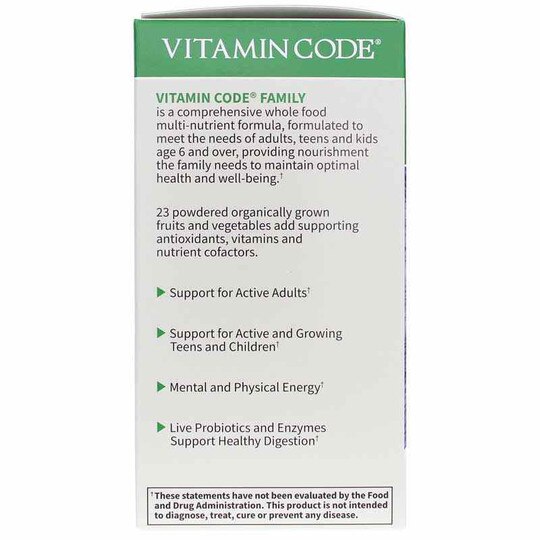 Vitamin Code Family Whole Food Multi, 120 Veg Capsules, GOL
