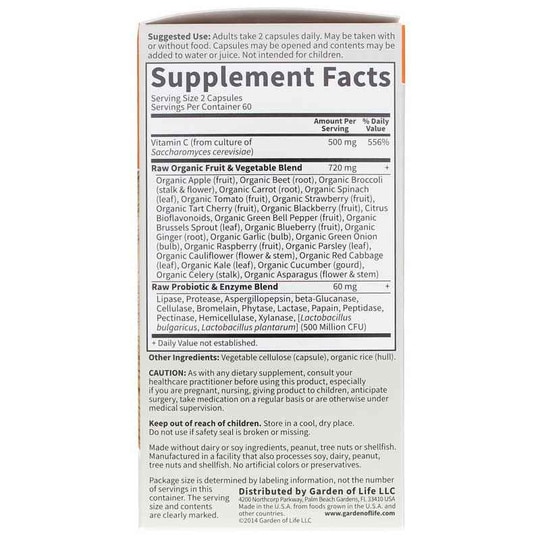 Vitamin Code Raw Vitamin C 500 Mg Garden Of Life