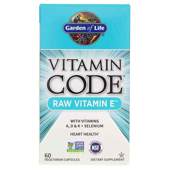 Vitamin Code Raw Vitamin E, 60 Veg Capsules, GOL